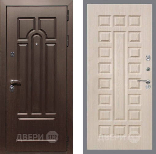 Входная металлическая Дверь Рекс (REX) Эврика FL-183 Беленый дуб в Лыткарино