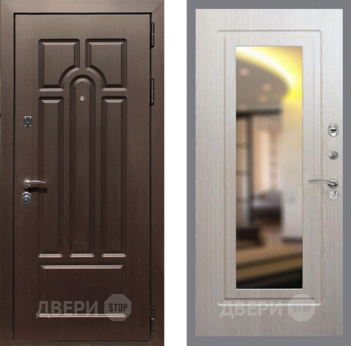 Входная металлическая Дверь Рекс (REX) Эврика FLZ-120 Беленый дуб в Лыткарино