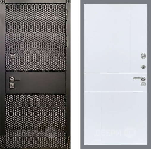 Входная металлическая Дверь Рекс (REX) 15 Черный Кварц FL-290 Силк Сноу в Лыткарино