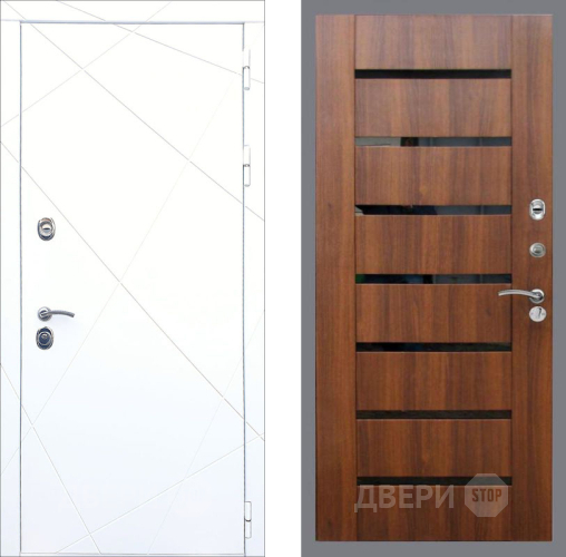 Дверь Рекс (REX) 13 Силк Сноу СБ-14 стекло черное Орех бренди в Лыткарино