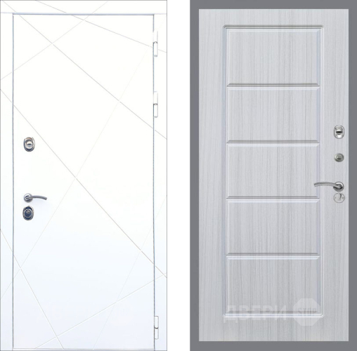 Входная металлическая Дверь Рекс (REX) 13 Силк Сноу FL-39 Сандал белый в Лыткарино