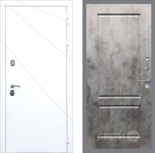 Входная металлическая Дверь Рекс (REX) 13 Силк Сноу FL-117 Бетон темный в Лыткарино