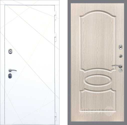 Входная металлическая Дверь Рекс (REX) 13 Силк Сноу FL-128 Беленый дуб в Лыткарино