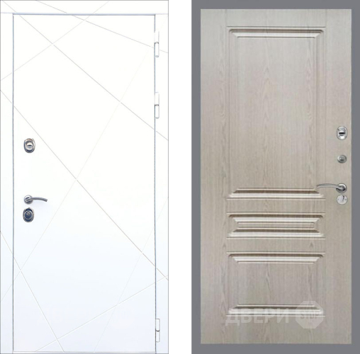 Входная металлическая Дверь Рекс (REX) 13 Силк Сноу FL-243 Беленый дуб в Лыткарино