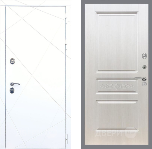 Входная металлическая Дверь Рекс (REX) 13 Силк Сноу FL-243 Лиственница беж в Лыткарино