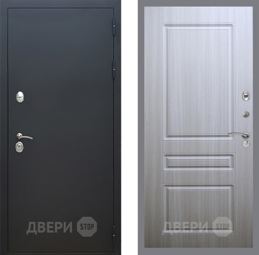 Входная металлическая Дверь Рекс (REX) 5 Черный Муар FL-243 Сандал белый в Лыткарино