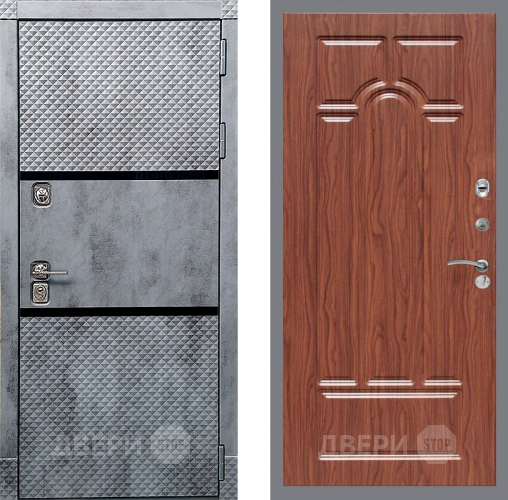 Входная металлическая Дверь Рекс (REX) 15 Бетон Темный FL-58 орех тисненый в Лыткарино