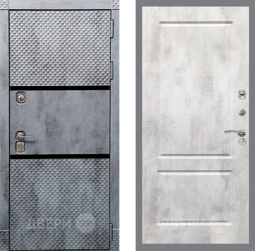 Входная металлическая Дверь Рекс (REX) 15 Бетон Темный FL-117 Бетон светлый в Лыткарино