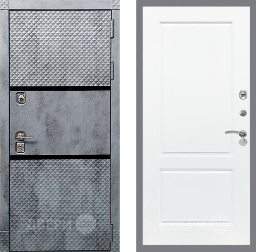Входная металлическая Дверь Рекс (REX) 15 Бетон Темный FL-117 Силк Сноу в Лыткарино