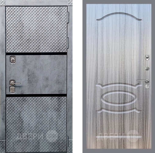 Входная металлическая Дверь Рекс (REX) 15 Бетон Темный FL-128 Сандал грей в Лыткарино