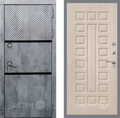 Входная металлическая Дверь Рекс (REX) 15 Бетон Темный FL-183 Беленый дуб в Лыткарино