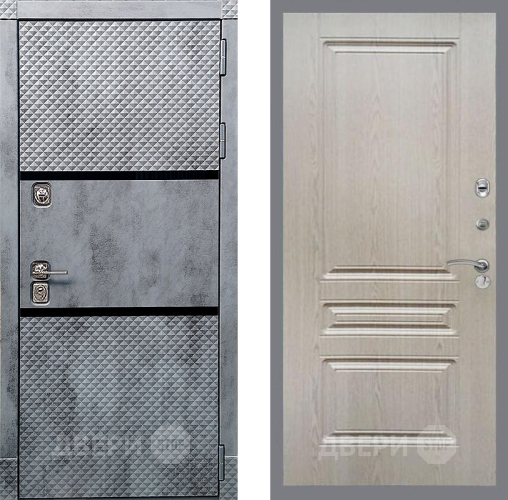 Входная металлическая Дверь Рекс (REX) 15 Бетон Темный FL-243 Беленый дуб в Лыткарино