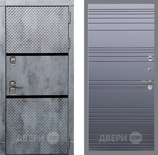 Дверь Рекс (REX) 15 Бетон Темный Line Силк титан в Лыткарино