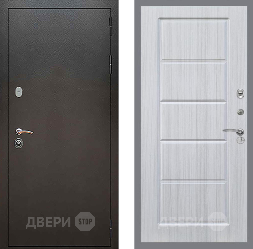 Входная металлическая Дверь Рекс (REX) 5 Серебро Антик FL-39 Сандал белый в Лыткарино