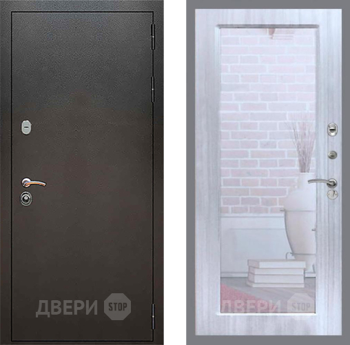 Дверь Рекс (REX) 5 Серебро Антик Зеркало Пастораль Сандал белый в Лыткарино