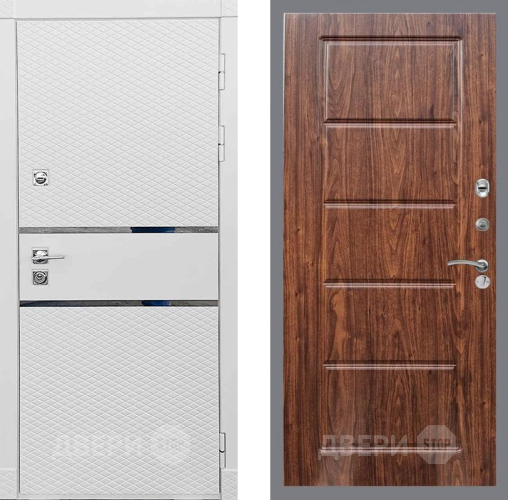 Входная металлическая Дверь Рекс (REX) 15 Силк Сноу FL-39 орех тисненый в Лыткарино