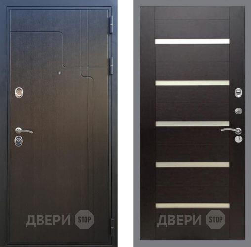 Входная металлическая Дверь Рекс (REX) Премиум-246 СБ-14 стекло белое венге поперечный в Лыткарино