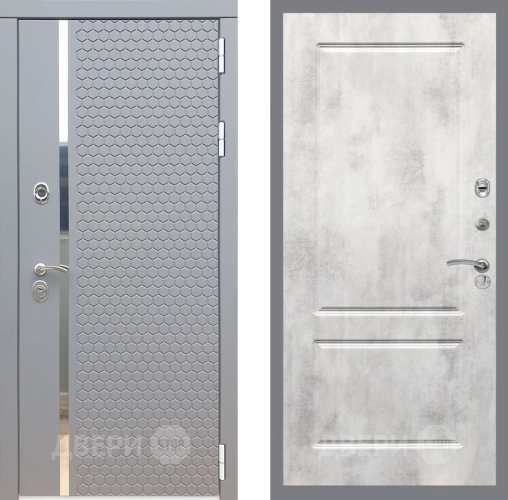 Входная металлическая Дверь Рекс (REX) 24 FL-117 Бетон светлый в Лыткарино