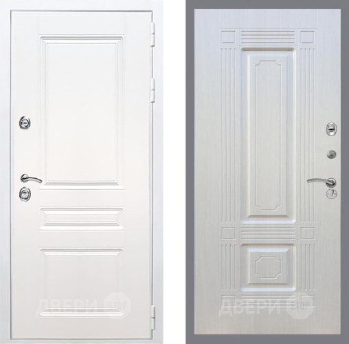 Входная металлическая Дверь Рекс (REX) Премиум-н Силк Сноу FL-2 Лиственница беж в Лыткарино