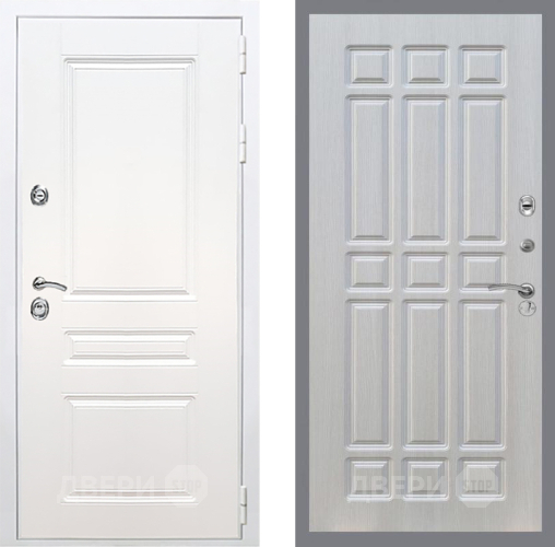 Входная металлическая Дверь Рекс (REX) Премиум-н Силк Сноу FL-33 Лиственница беж в Лыткарино