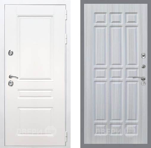 Входная металлическая Дверь Рекс (REX) Премиум-н Силк Сноу FL-33 Сандал белый в Лыткарино