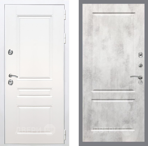 Входная металлическая Дверь Рекс (REX) Премиум-н Силк Сноу FL-117 Бетон светлый в Лыткарино