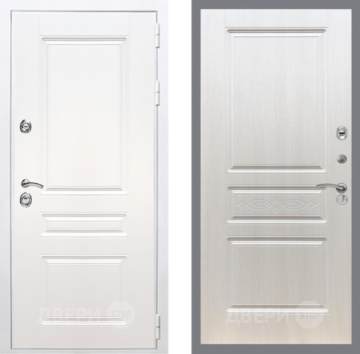 Входная металлическая Дверь Рекс (REX) Премиум-н Силк Сноу FL-243 Лиственница беж в Лыткарино