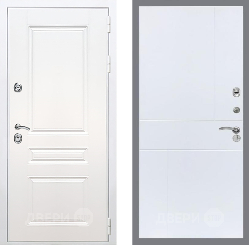 Входная металлическая Дверь Рекс (REX) Премиум-н Силк Сноу FL-290 Силк Сноу в Лыткарино