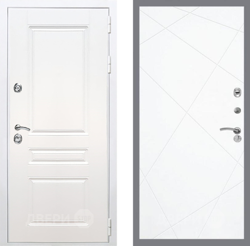 Входная металлическая Дверь Рекс (REX) Премиум-н Силк Сноу FL-291 Силк Сноу в Лыткарино