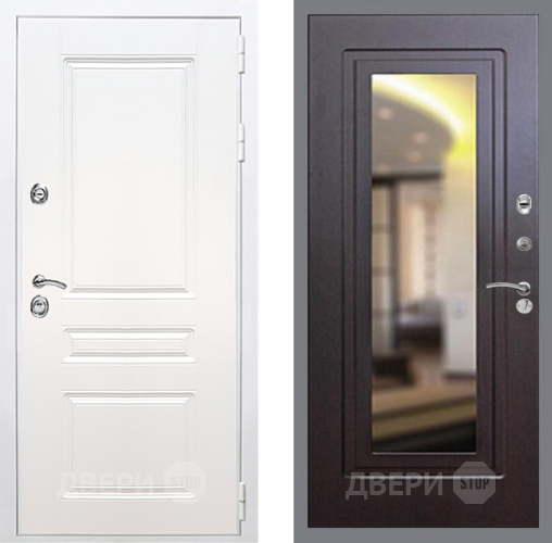 Входная металлическая Дверь Рекс (REX) Премиум-н Силк Сноу FLZ-120 Венге в Лыткарино