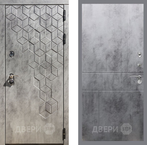 Входная металлическая Дверь Рекс (REX) 23 FL-290 Бетон темный в Лыткарино