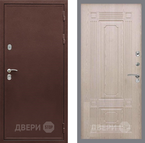 Входная металлическая Дверь Рекс (REX) 5 металл 3 мм FL-2 Беленый дуб в Лыткарино