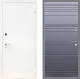 Входная металлическая Дверь Рекс (REX) 1А Белая шагрень Line Силк титан в Лыткарино