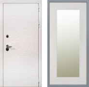 Дверь Заводские двери Дэко Вайт Зеркало Модерн Белый софт 860х2050 мм