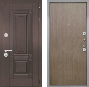 Дверь Интекрон (INTECRON) Италия Гладкая шпон Венге коричневый 860х2050 мм